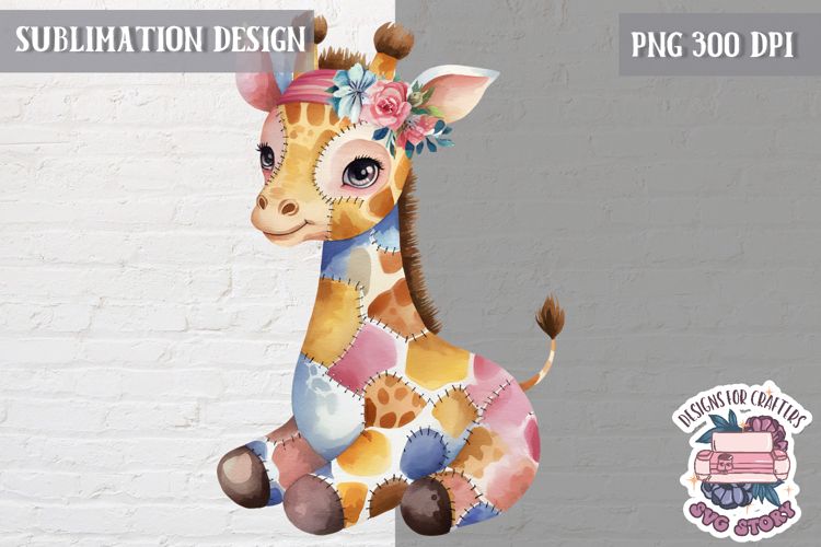 Cute Patchwork Animal Sublimation Design PNG kids t-shirt