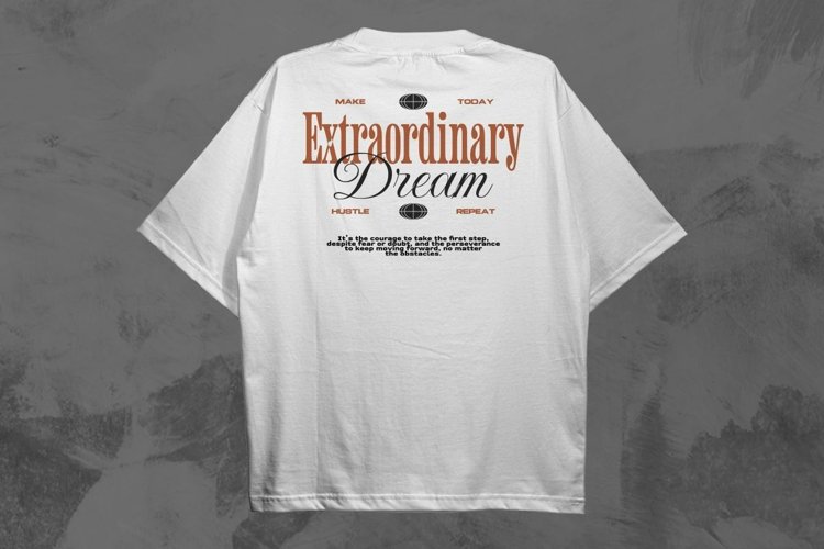 Make Today Extraordinary Typography Streetwear T-shirt