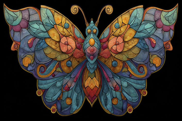 Vibrant Butterfly Designed