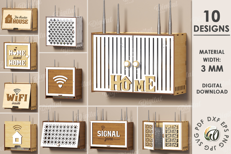 Router Storage Boxes Bundle Laser Cut. Storage Boxes SVG