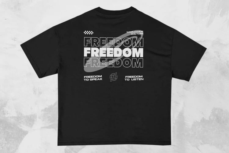 Freedom to Speak Streetwear Typography T-shirt Design