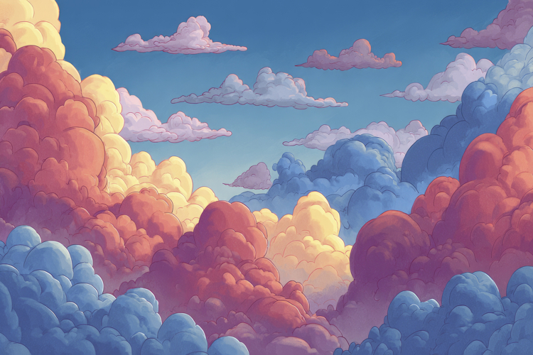 Colorful Clouds Background