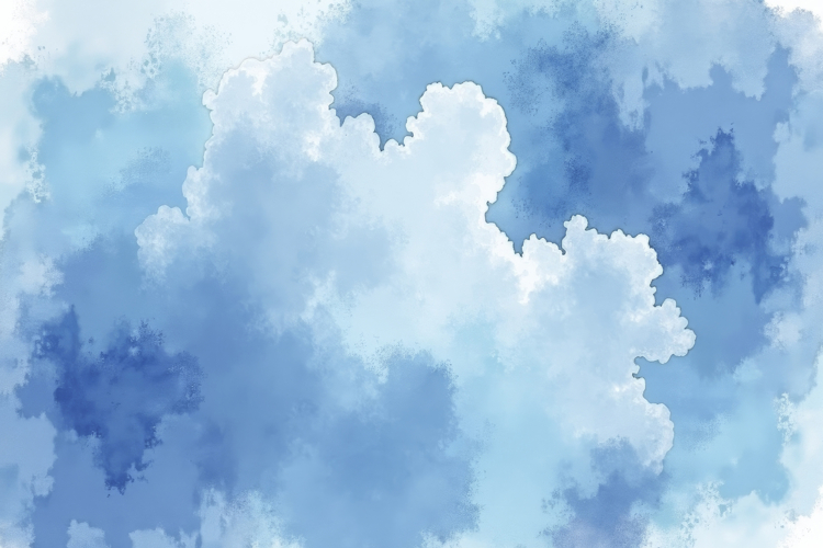 Cloudy Blue Sky Background Wallpaper