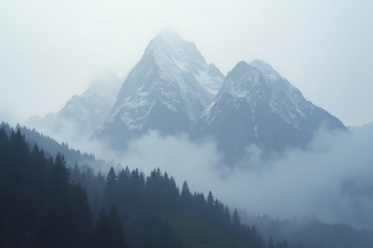Mountain Clouds Background