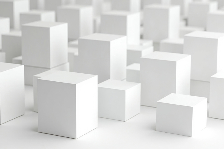 Multiple White Cubes Background Wallpaper