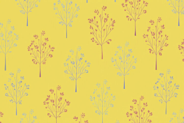 Botanical Leaves Background Wallpaper example image 1