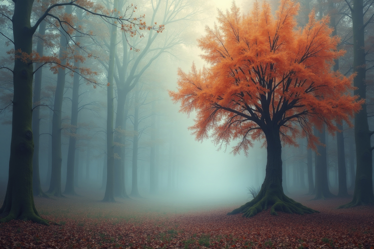 Autumn Forest Scene Background Wallpaper