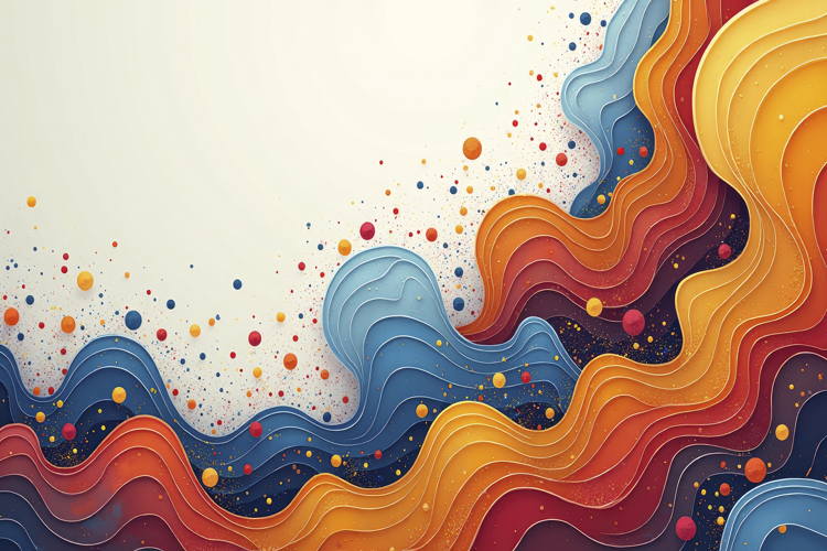 Flowing Waves Background Wallpaper