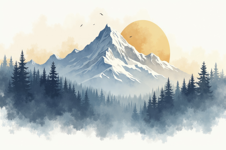 Watercolor-Style Painting Background Wallpaper