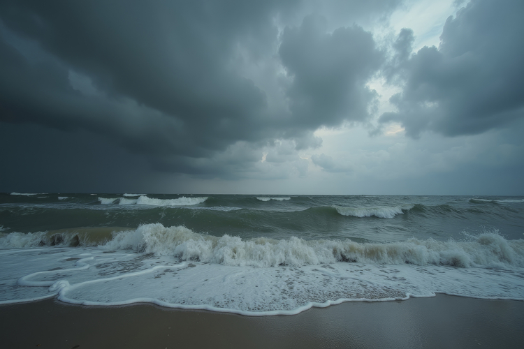 Storm Clouds Ocean Background example image 1