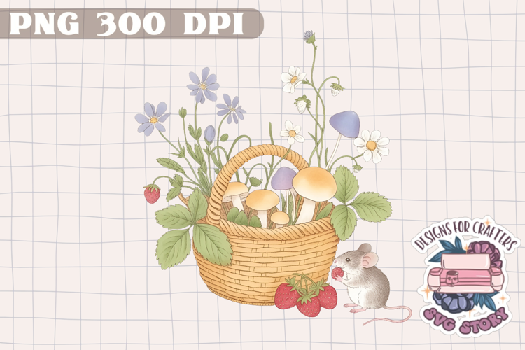 Watercolor Delicate Cottage core Summer Clipart PNG