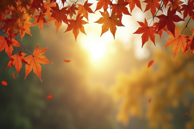 Autumn Maple Leaves Background Wallpaper