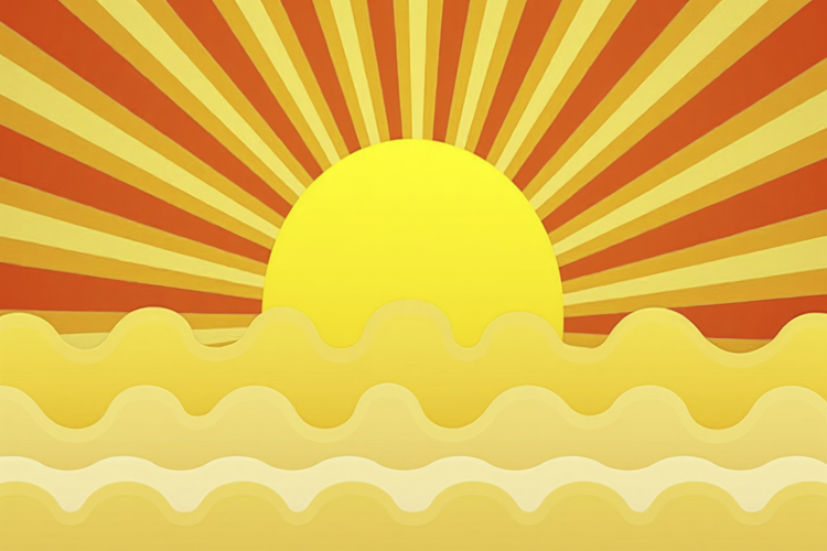 Stylized Sunrise Background Wallpaper