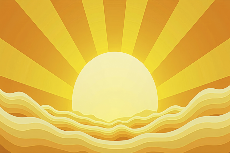Stylized Sunrise Background Wallpaper
