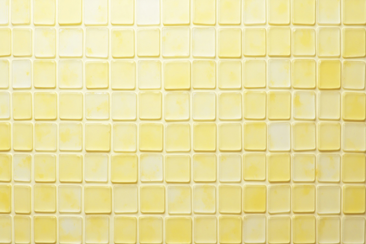 Vibrant Yellow Square Mosaic Tiles Background Wallpaper