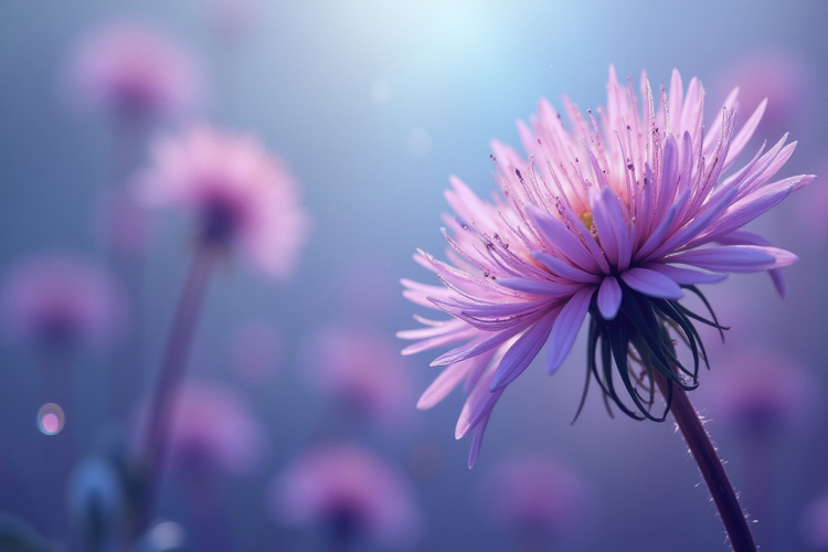 Purple Aster Flower Background Wallpaper