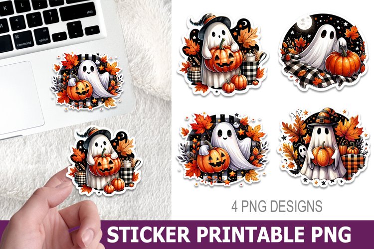 Halloween Ghost Sticker Printable | High Quality 300 Dpi