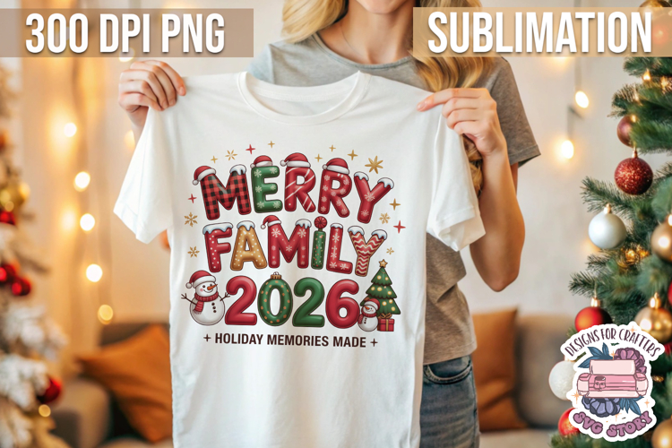 Christmas Quote Sublimation design Winter Tshirt Family PNG