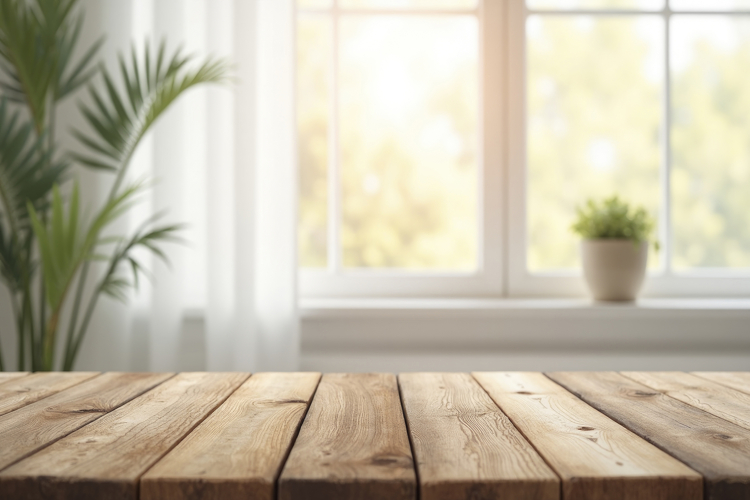 Empty Wooden Table Background Wallpaper