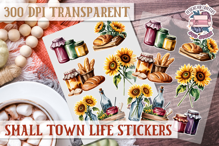 Small Town LIfe sticker Scrapbook PNG Village Garden Farm