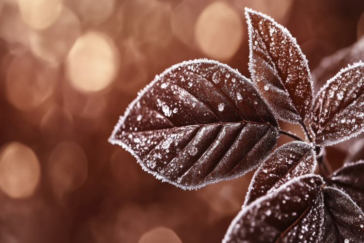 Winter Leaves Background Wallpaper