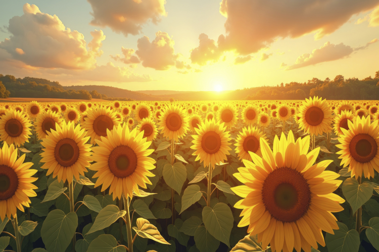 Sunflowers Background Image 16