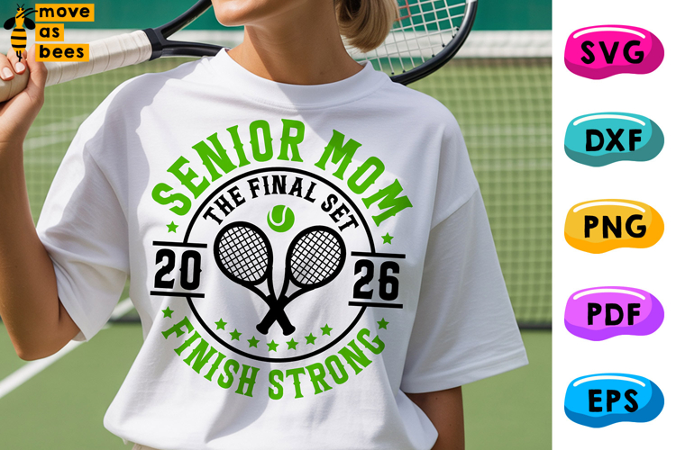 Tennis Senior Mom Svg, Png, Class Of 2026 Mom Shirt Svg
