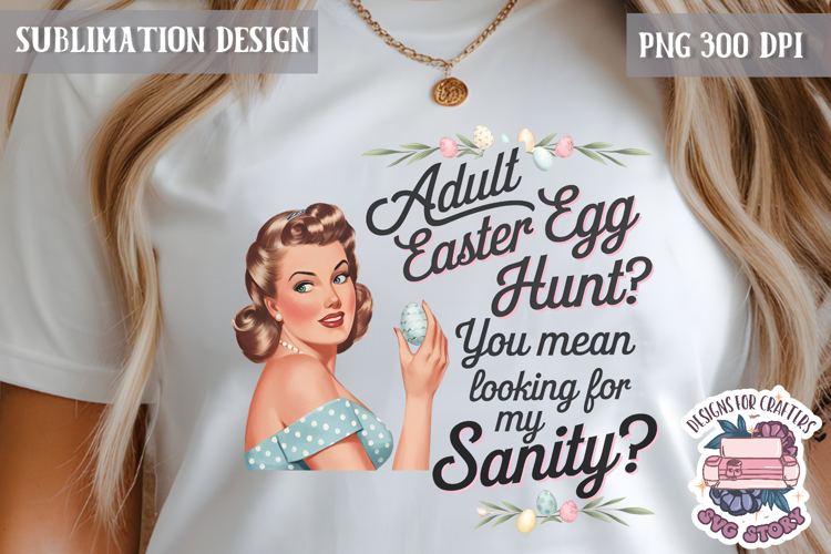 Easter Pin UP Girl Sublimation Design PNG Retro Sarcastic