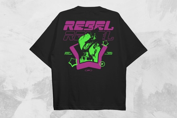 Rebel with a Cause Streetwear PNG T-shirt Design example image 1