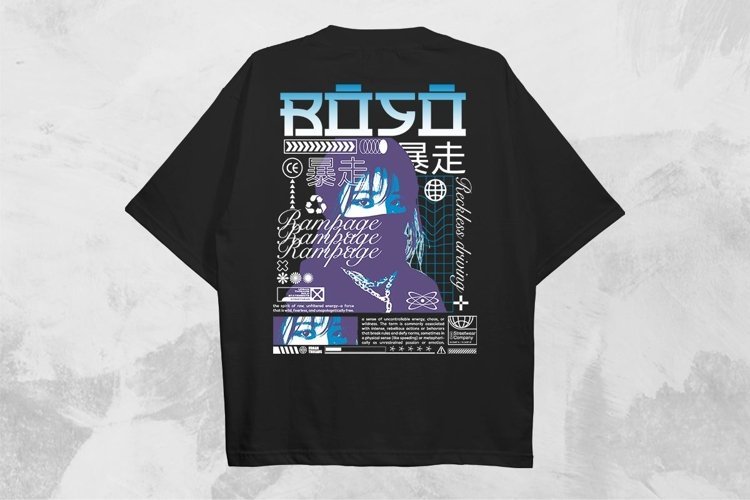 Boso Streetwear PNG T-shirt Design example image 1
