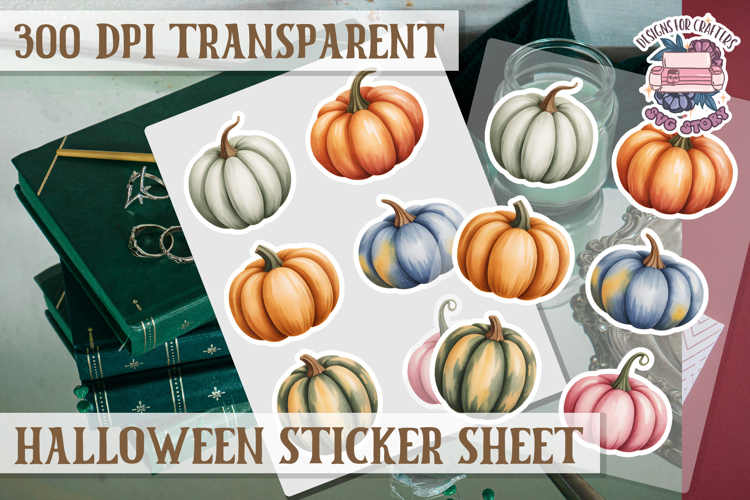 Halloween sticker sheet Creepy Scrapbook PNG Funny Skulls
