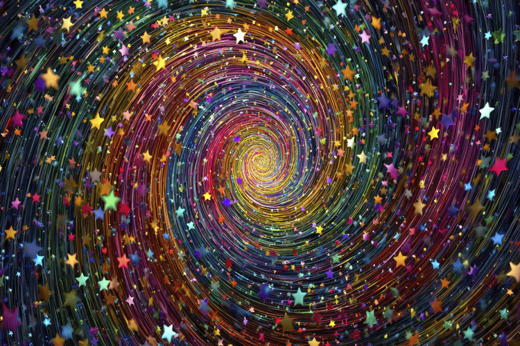 Colorful Swirling Spiral Background