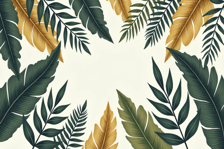 Leaves Border Background
