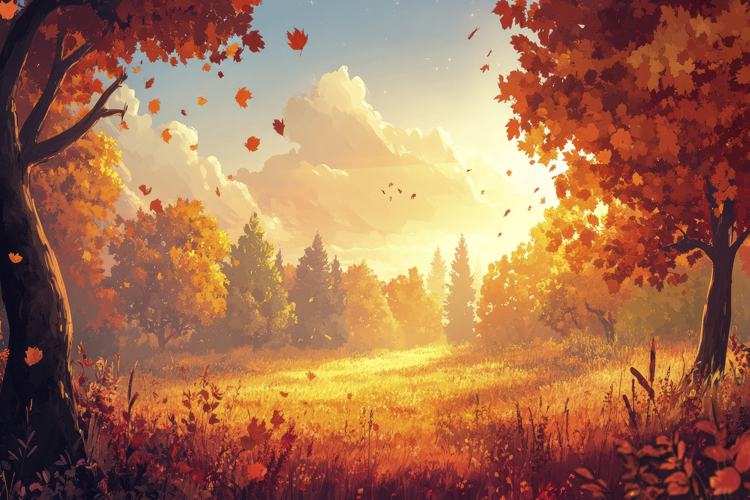 Autumn Forest Background Wallpaper