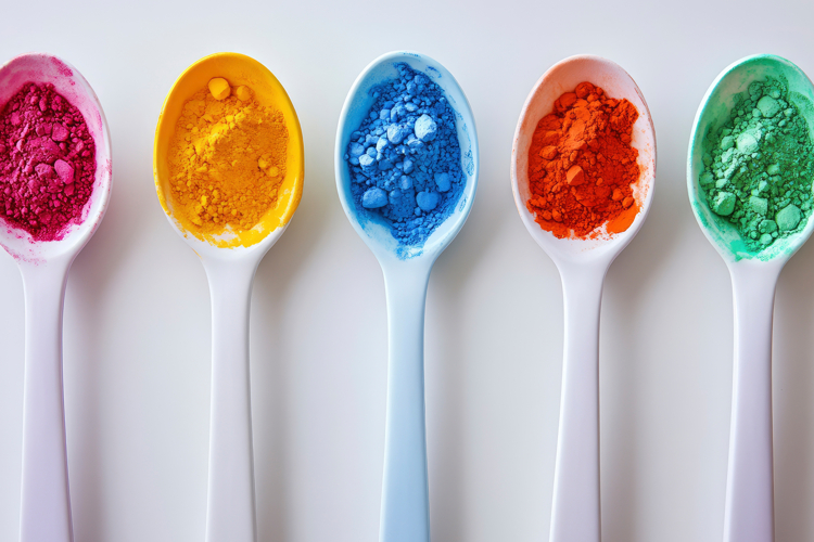 Colorful Powder with Spoon