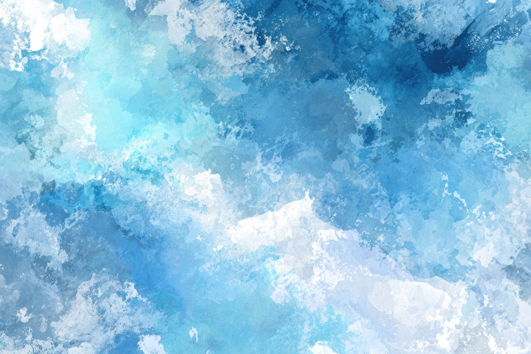 Blue and White Watercolor Art