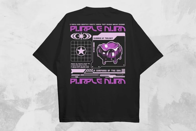 Purple Aura Streetwear PNG T-shirt Design