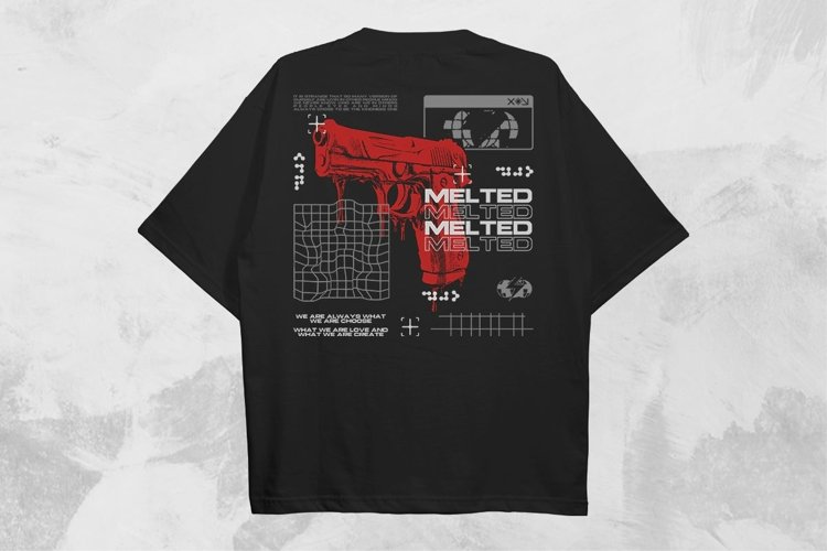 Melted Streetwear PNG T-shirt Design example image 1