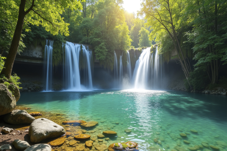 Waterfalls Background Wallpaper