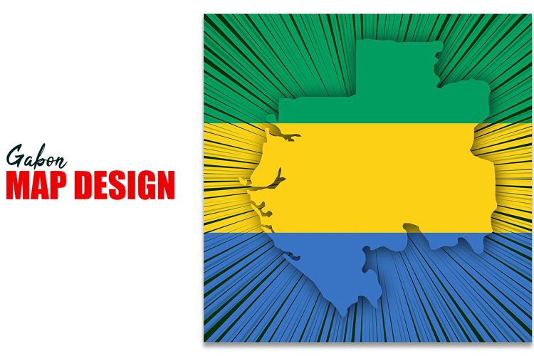 Gabon Independence Day Map Design