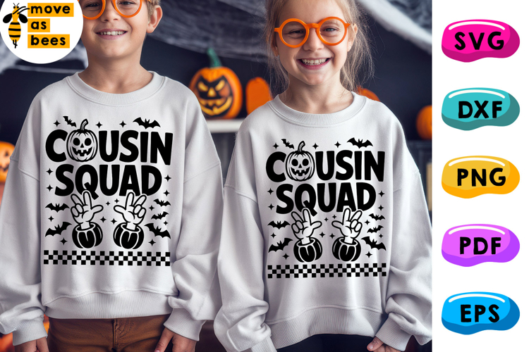 Halloween Cousin Squad Svg, Png, Kids Halloween Shirt Svg