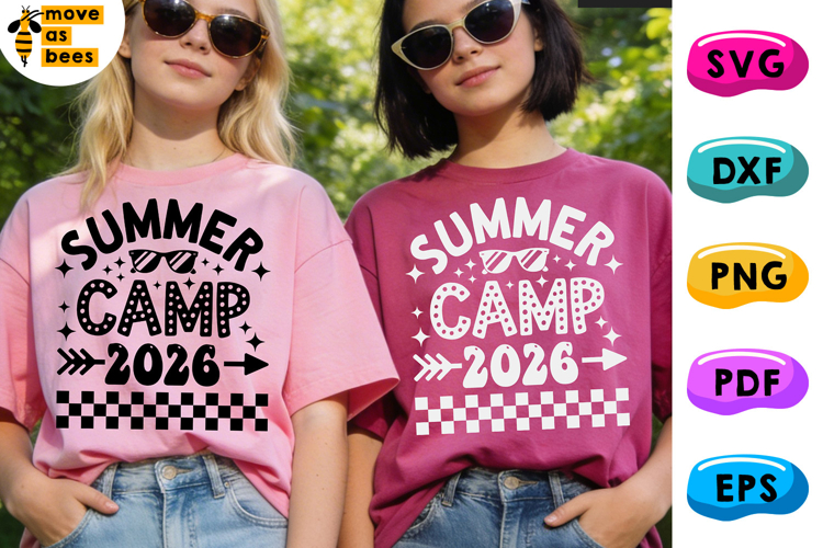 Summer Camp 2026 SVG, PNG, Kids Summer Camping Shirt Svg