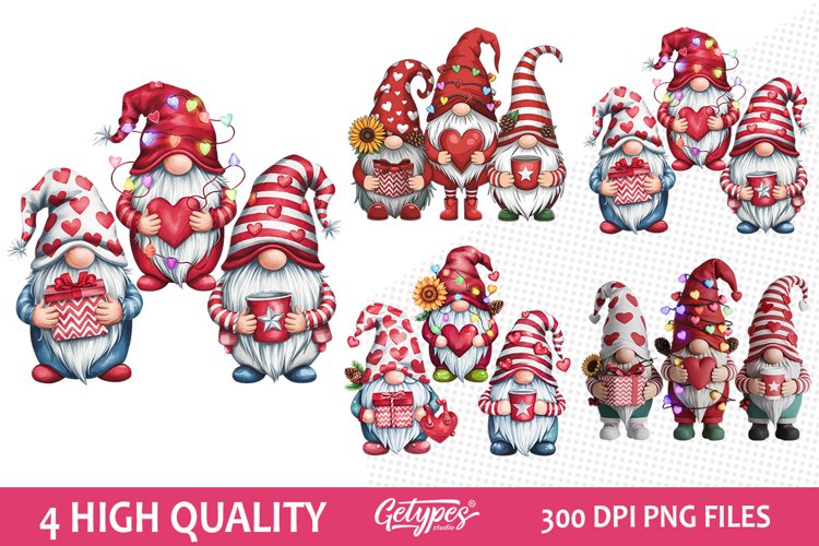 Valentine Gnome Clipart Image 7