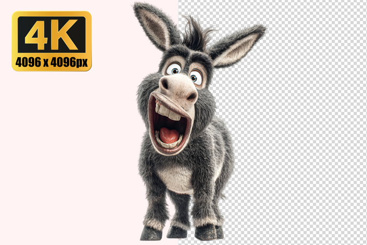 Fluffy Donkey Transparent PNG