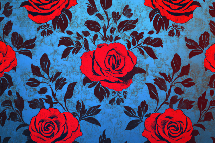 Rose Flowers Pattern Background Wallpaper