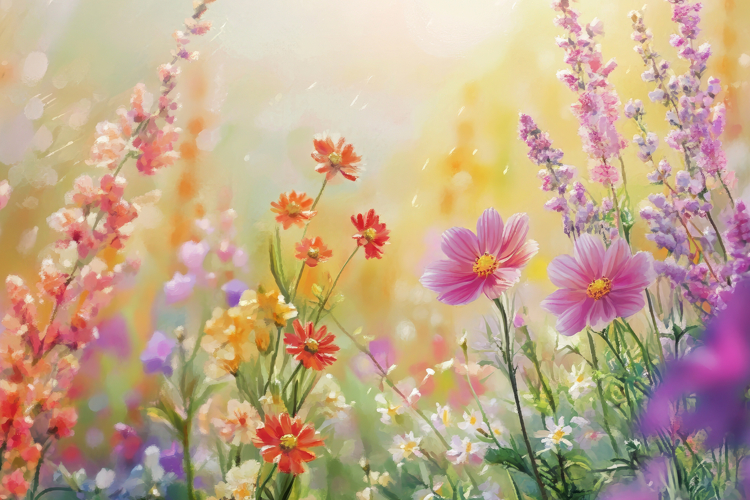 Wildflowers Background Wallpaper example image 1