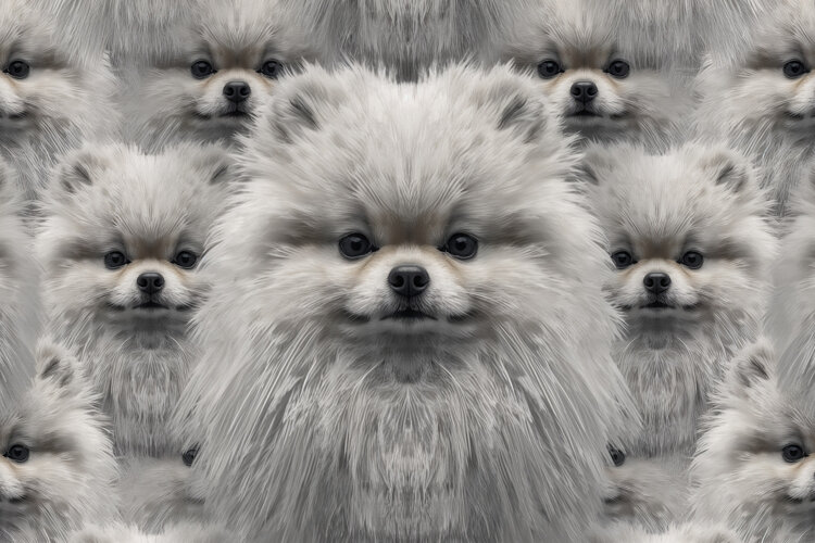 Pomeranian Dogs Pattern Background Wallpaper example image 1