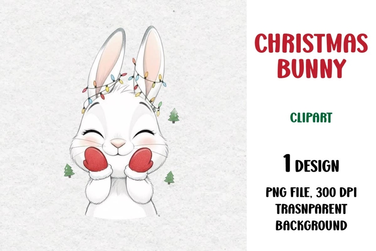 Christmas Bunny, Cute Clipart