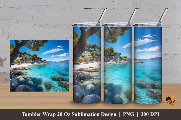 Amazing Sea Tumbler Wrap Sublimation Design 3