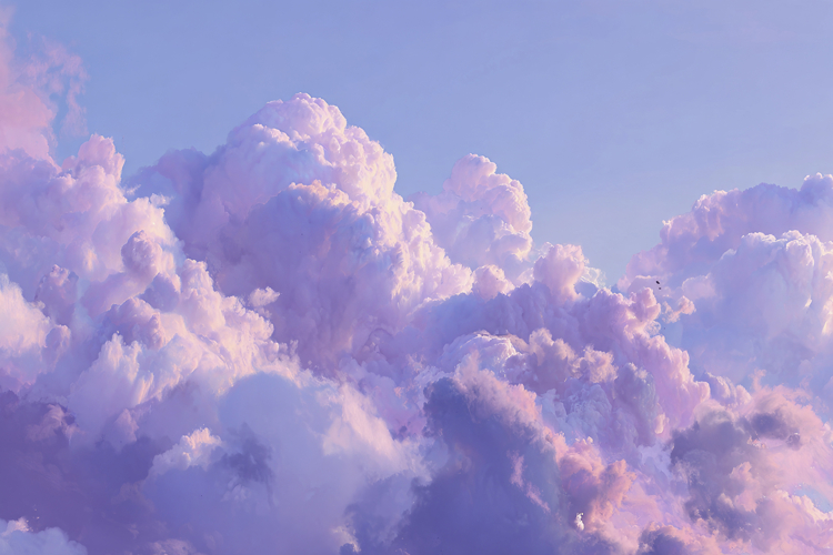 Pastel Sky And Clouds Background